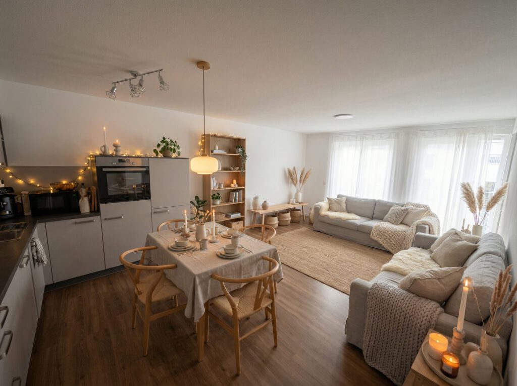 Wohnzimmer/Küche Beispielvisualisierung