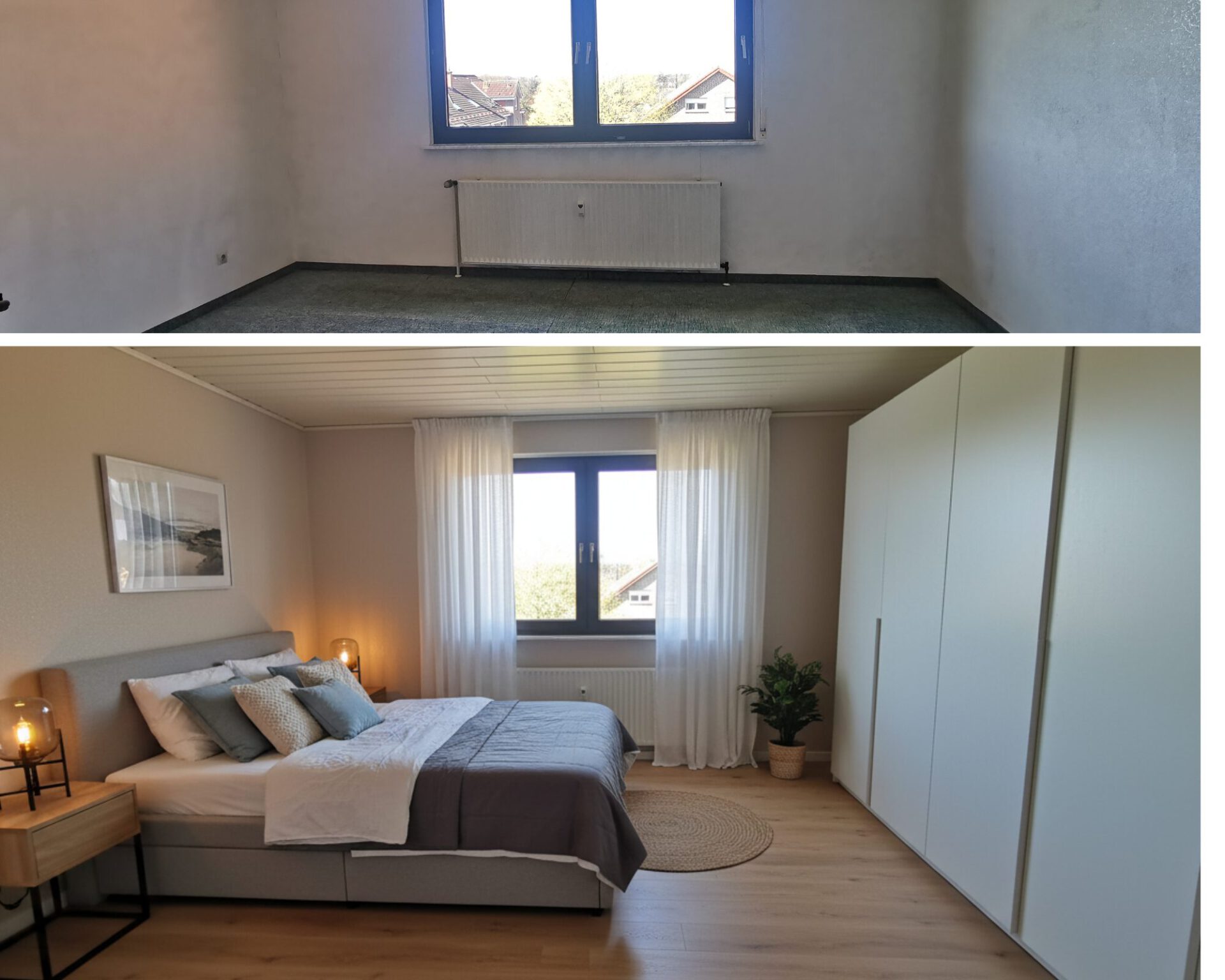 Schlafzimmer Visualisierung (KI-generiert, mögliche Gestaltung)